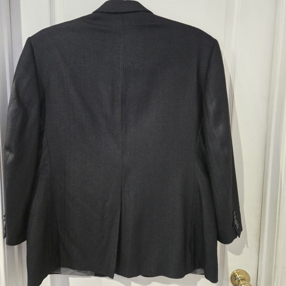 Geoffrey Beene Vintage 100% Silk Black Jacket 48R Length 32 - Picture 2 of 6